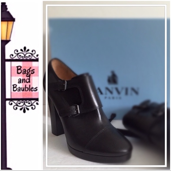 Lanvin Shoes - LANVIN Black Monk Strap Booties NEW Sz 40 | FR